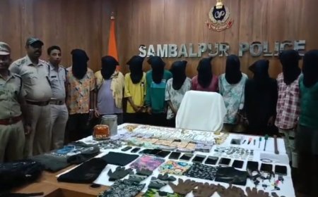 ସମ୍ବଲପୁରରୁ ୧୦ଜଣିଆ ଅନ୍ତଃ ଜିଲ୍ଲା ଡକାୟତ ଗ୍ୟାଙ୍ଗ୍ ଗିରଫ, ବିପୁଳ ମାତ୍ରାରେ ସୁନା ଜବତ