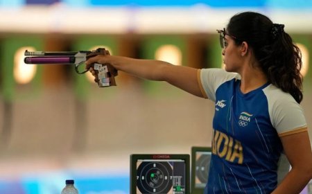 ओलंपिक में मेडल की हैट्रिक से चूकीं मनु भाकर, 25 मीटर पिस्टल इवेंट में मिली हार