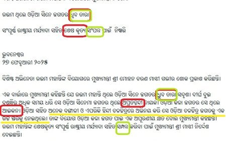 ମୁଖ୍ୟମନ୍ତ୍ରୀଙ୍କ ବାର୍ତ୍ତାରେ ଲକ୍ଷେ ଭୁଲ