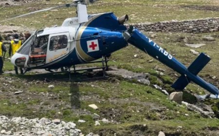 केदारनाथ में एयर एंबुलेंस क्रैश, हेलीकॉप्टर में बैठे 5 लोग सुरक्षित