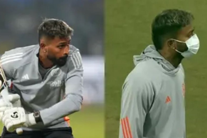 हार्दिक पंड्या लखनऊ के मैदान में मास्क पहनकर उतरे